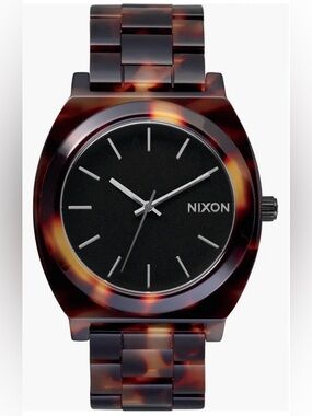 Nixon Time Teller Acetate Tortoise Shell Watch